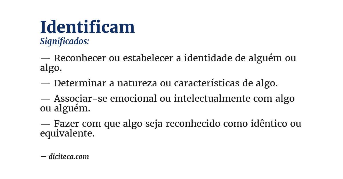 Significado de identificam