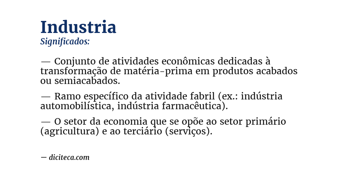 Significado de industria