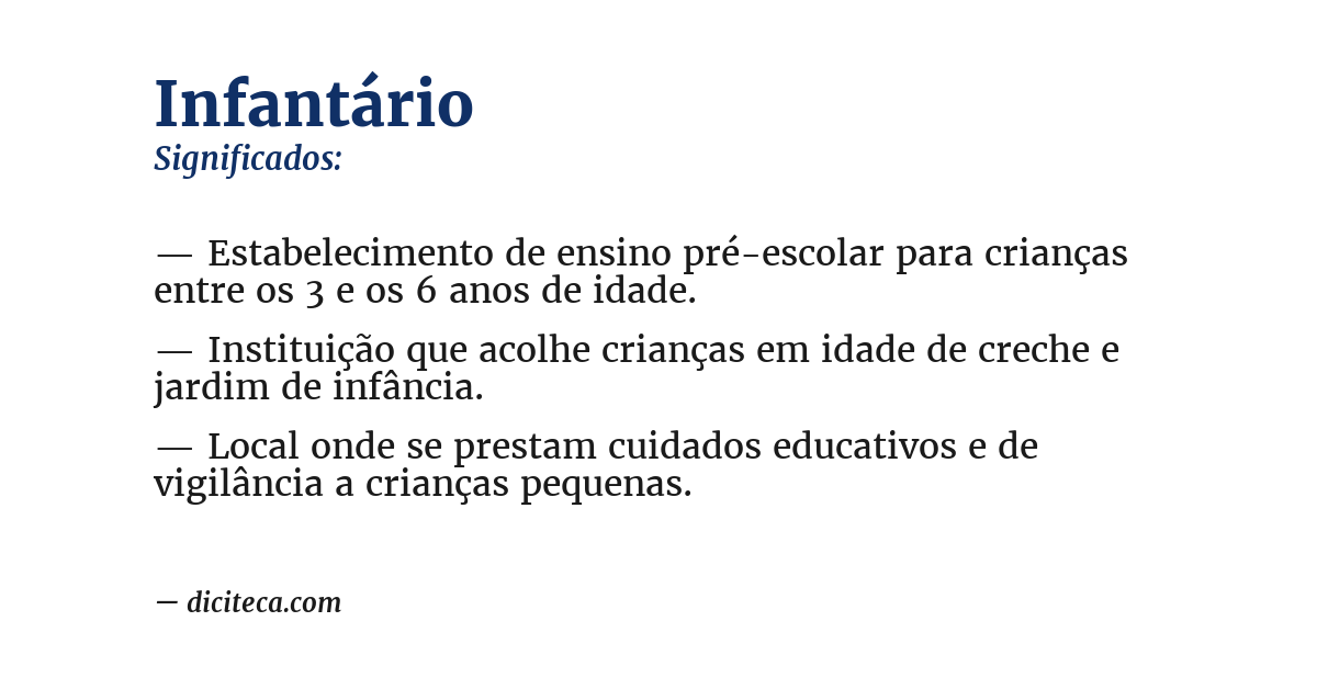 Significado de infantário