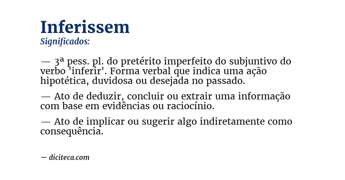 Significado de inferissem