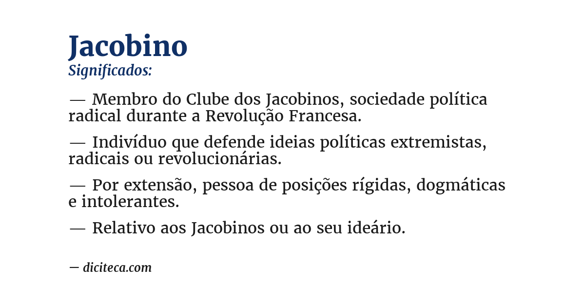 Significado de jacobino