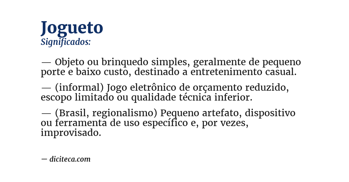 Significado de jogueto