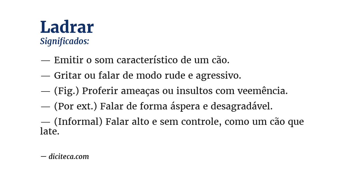 Significado de ladrar