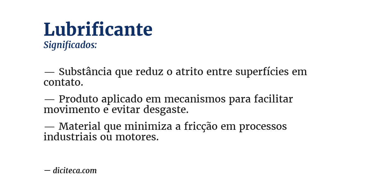 Significado de lubrificante