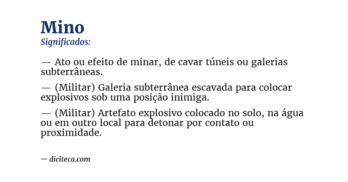 Significado de mino