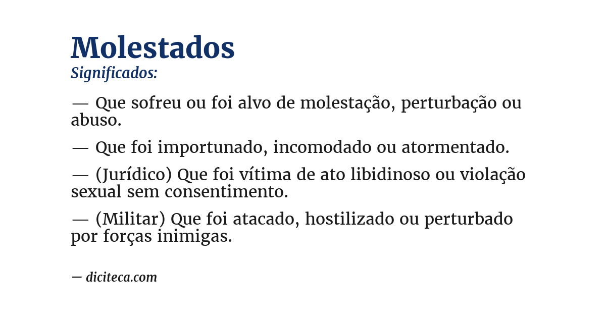 Significado de molestados