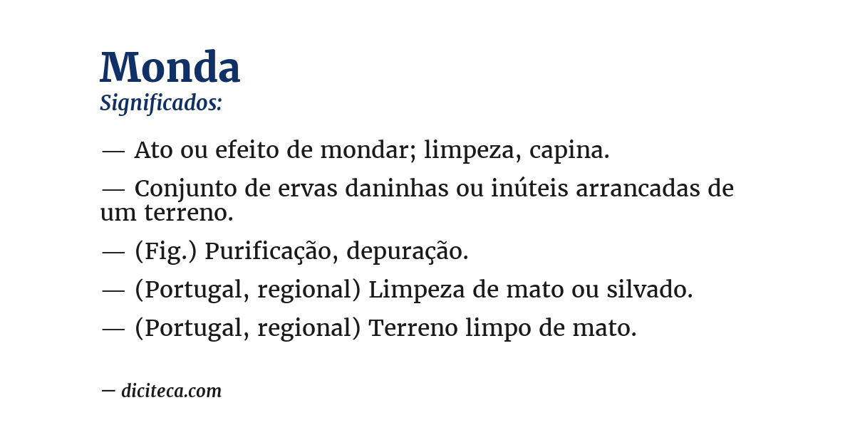 Significado de monda