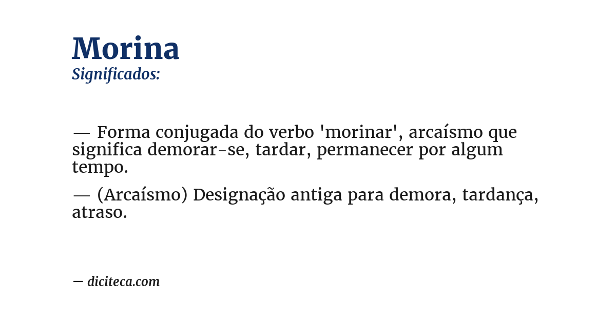 Significado de morina