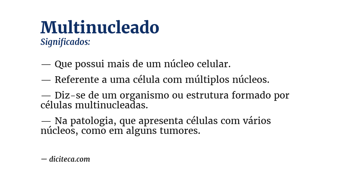 Significado de multinucleado
