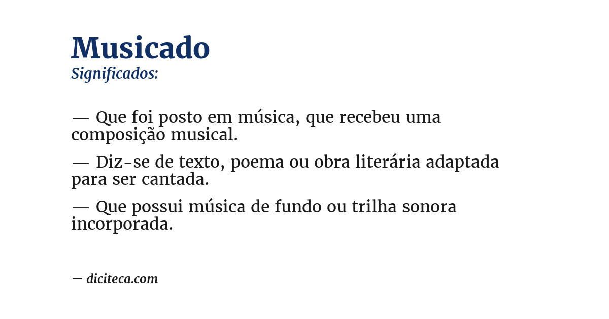 Significado de musicado