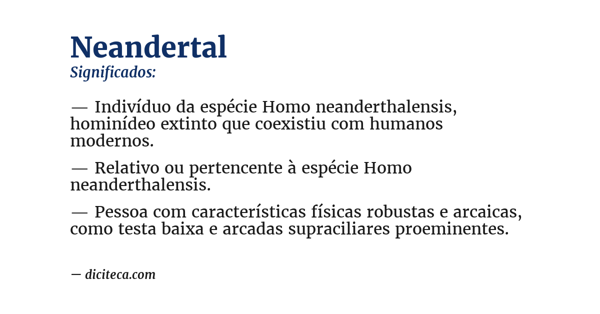 Significado de neandertal