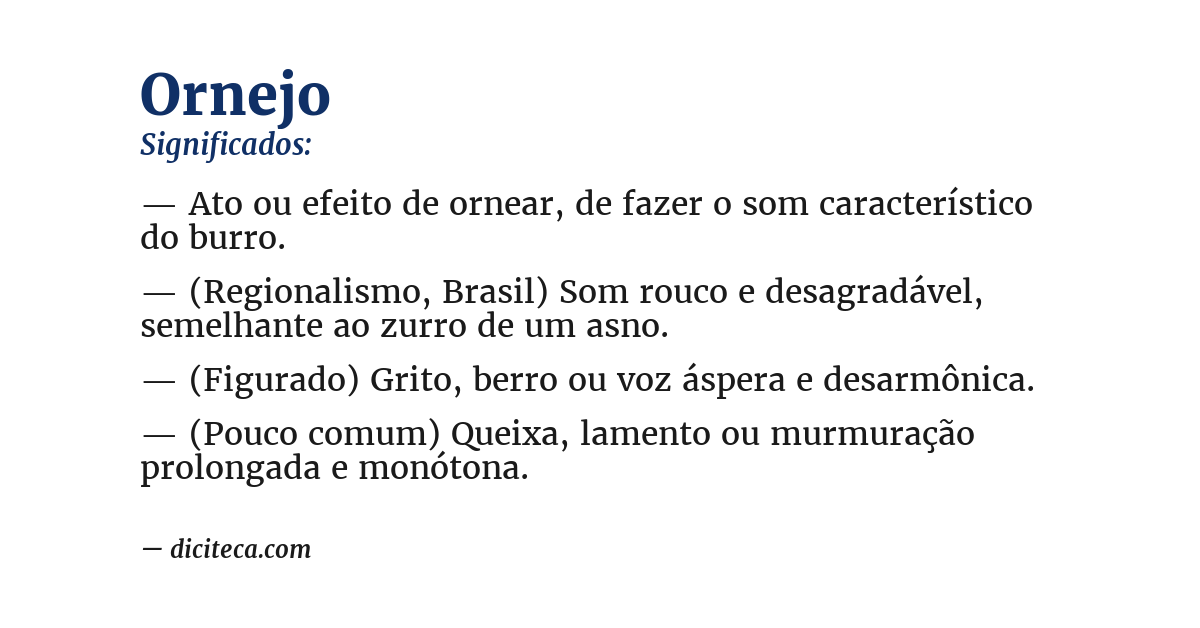 Significado de ornejo