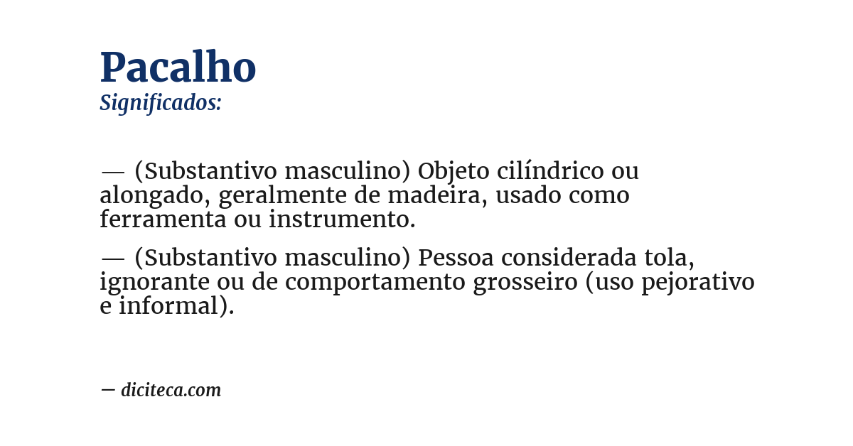 Significado de pacalho