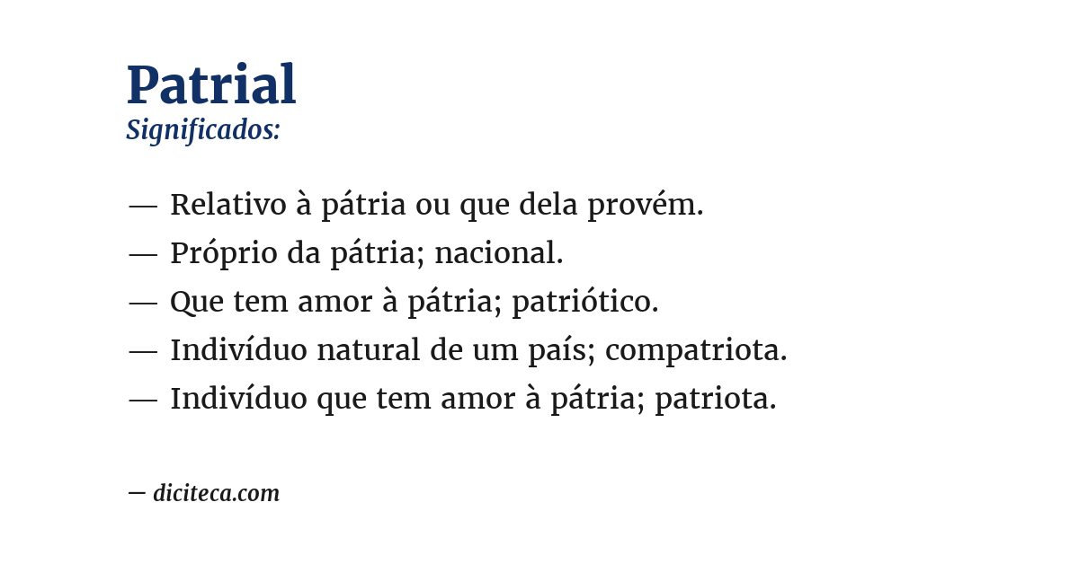 Significado de patrial