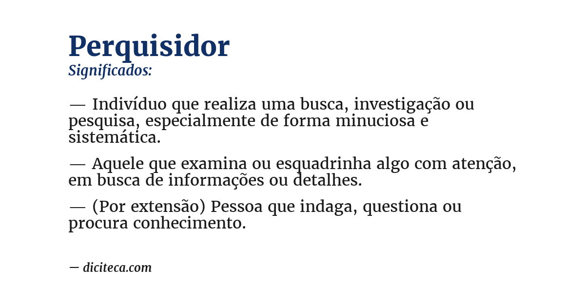 Significado de perquisidor