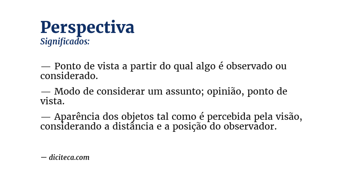 Significado de perspectiva