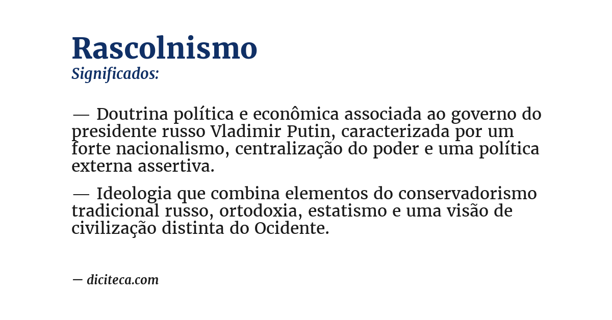 Significado de rascolnismo