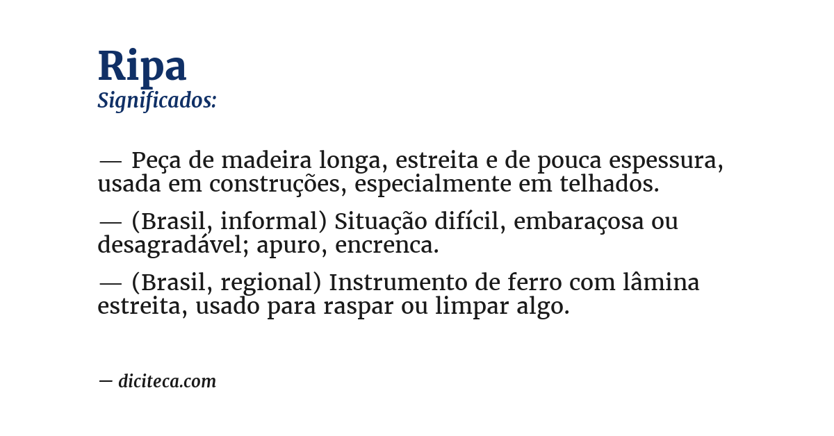 Significado de ripa