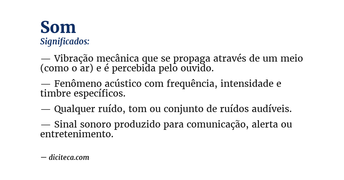 Significado de som