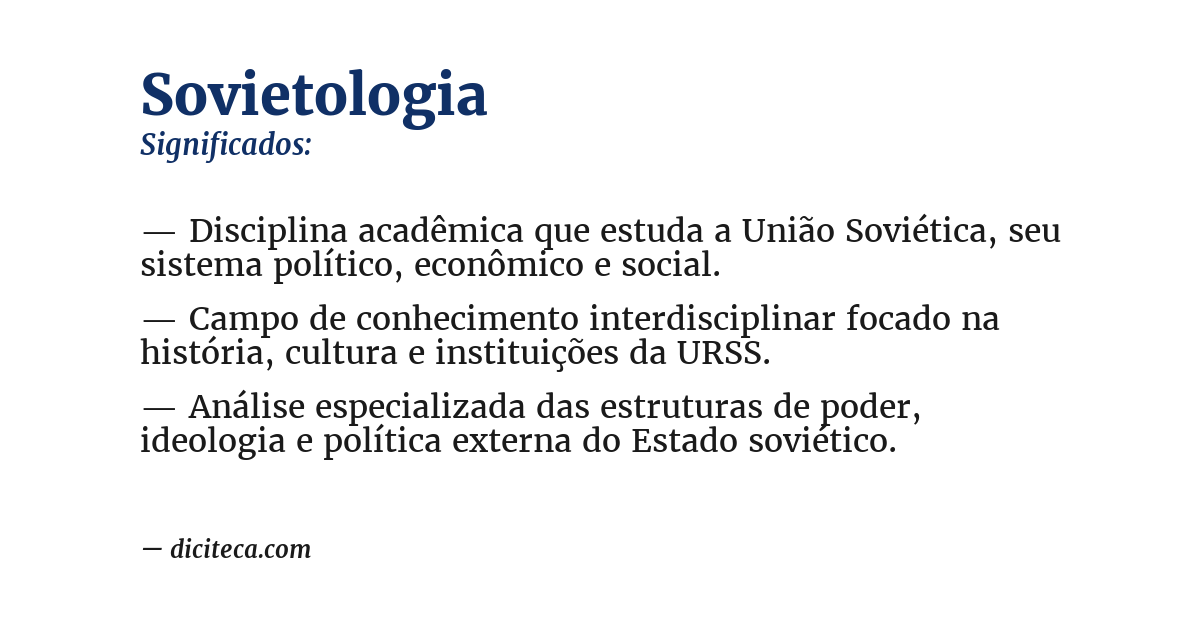 Significado de sovietologia