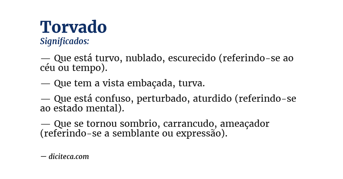 Significado de torvado