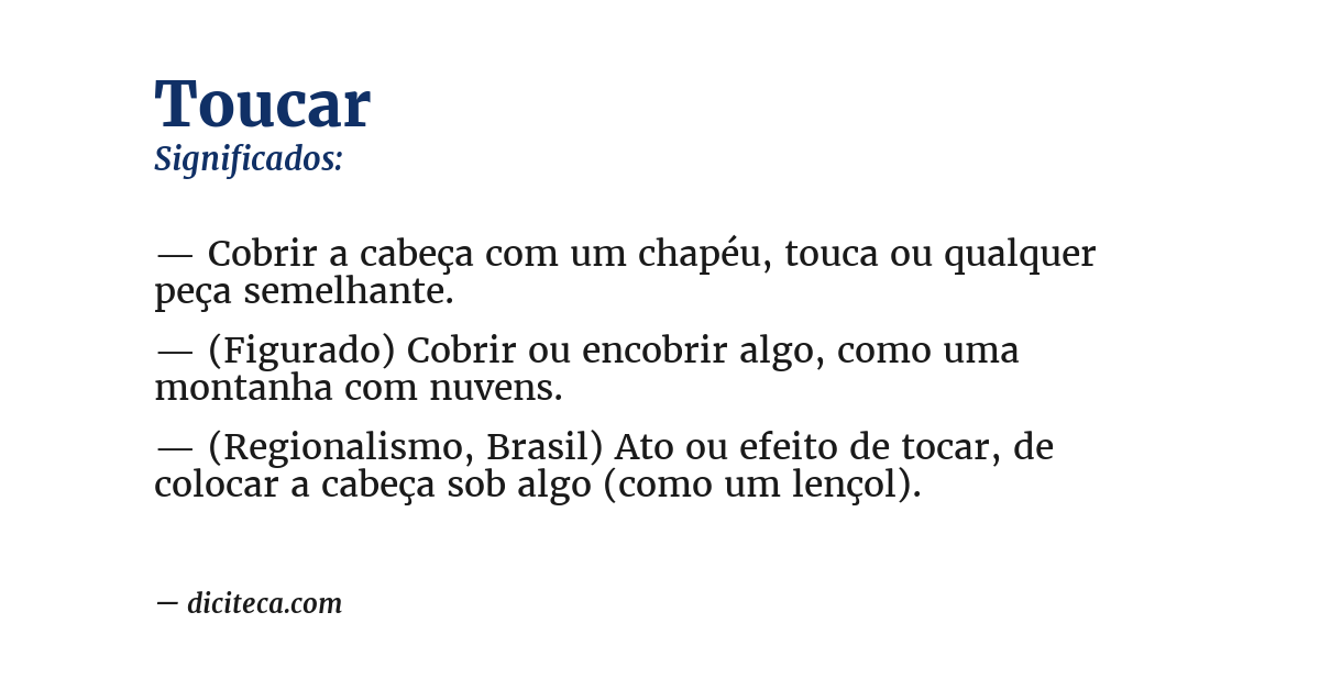 Significado de toucar