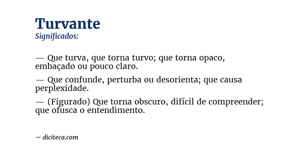 Significado de turvante