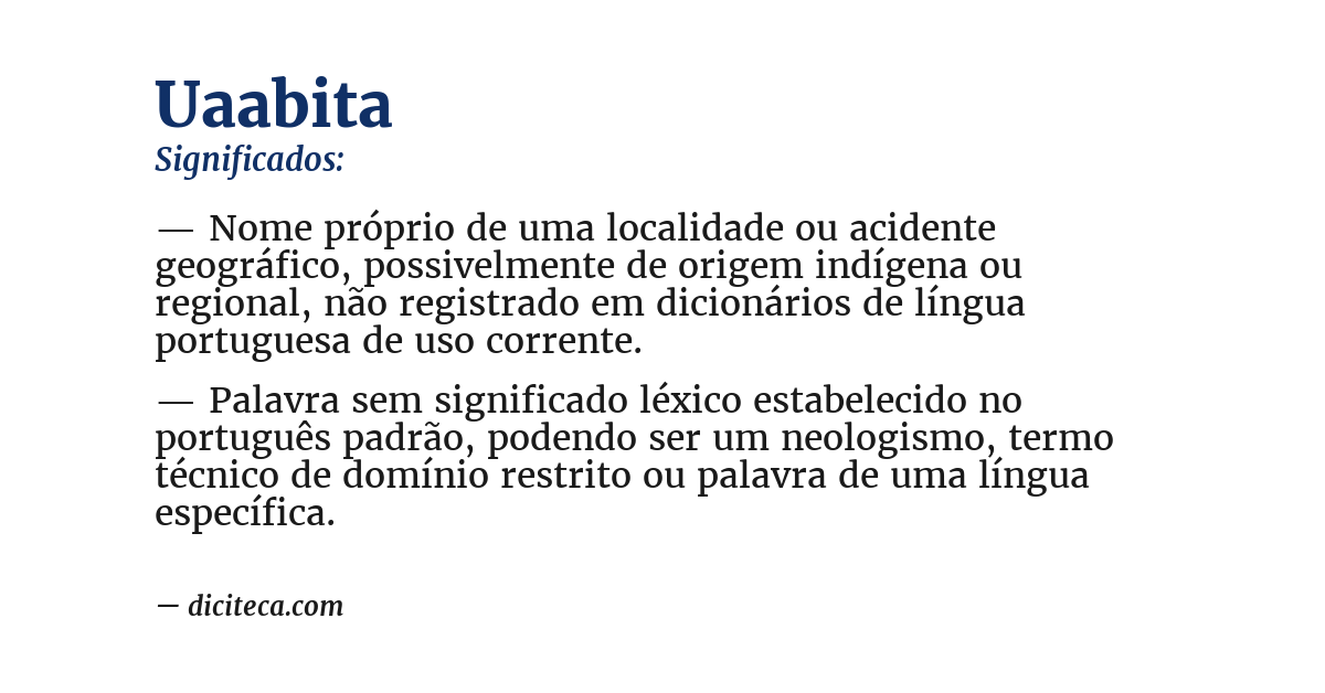 Significado de uaabita