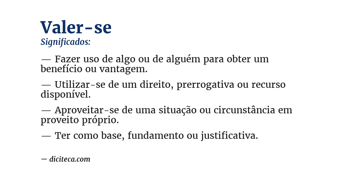 Significado de valer-se