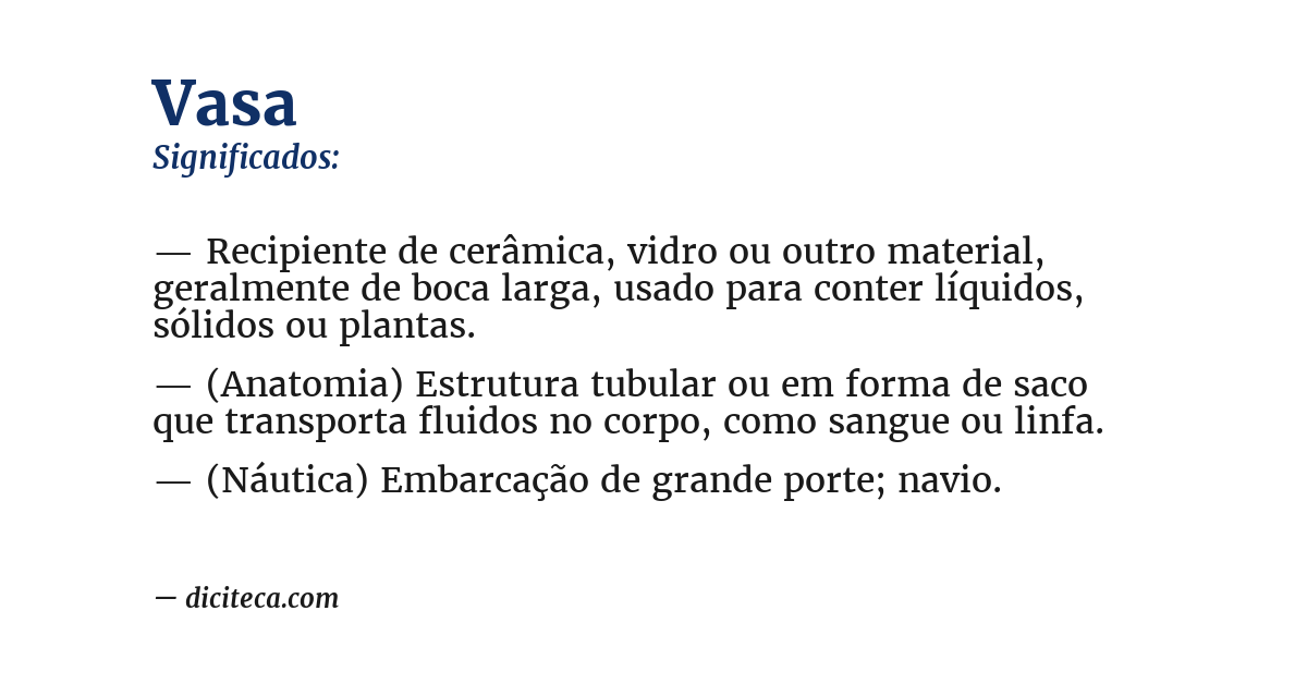 Significado de vasa