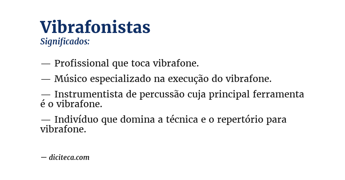 Significado de vibrafonistas