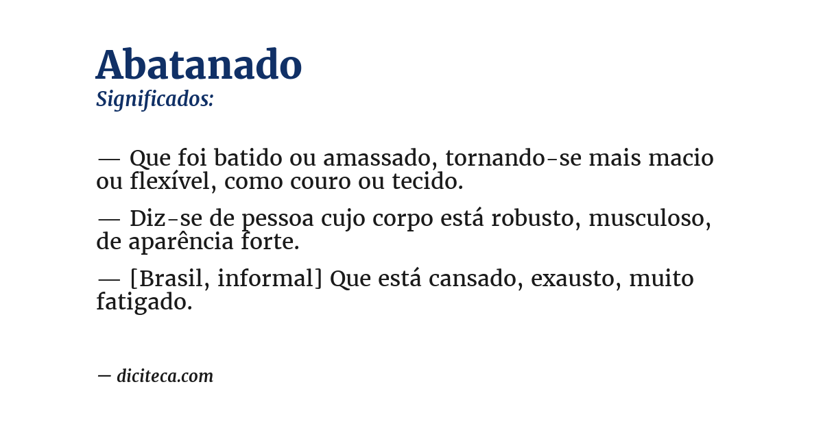 Significado de abatanado