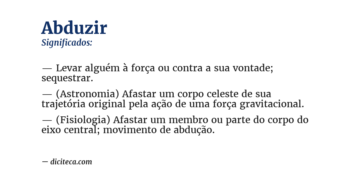 Significado de abduzir