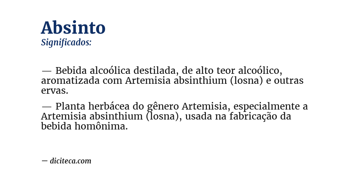 Significado de absinto