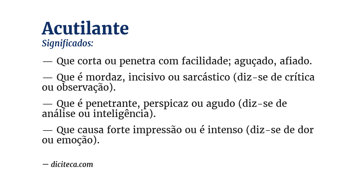 Significado de acutilante