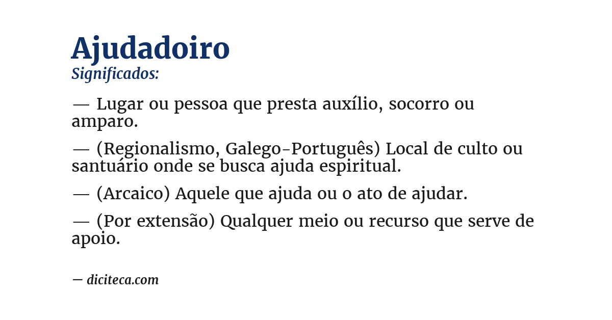 Significado de ajudadoiro
