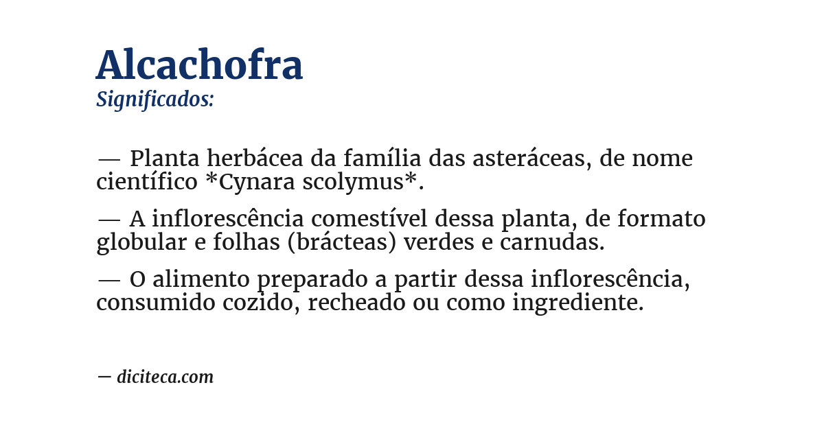 Significado de alcachofra