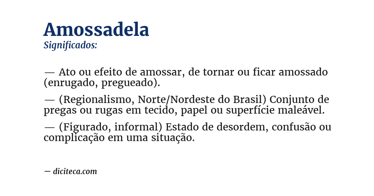 Significado de amossadela