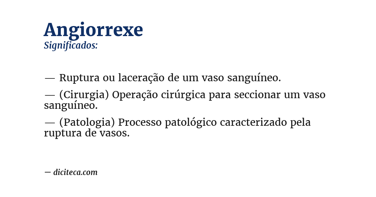 Significado de angiorrexe