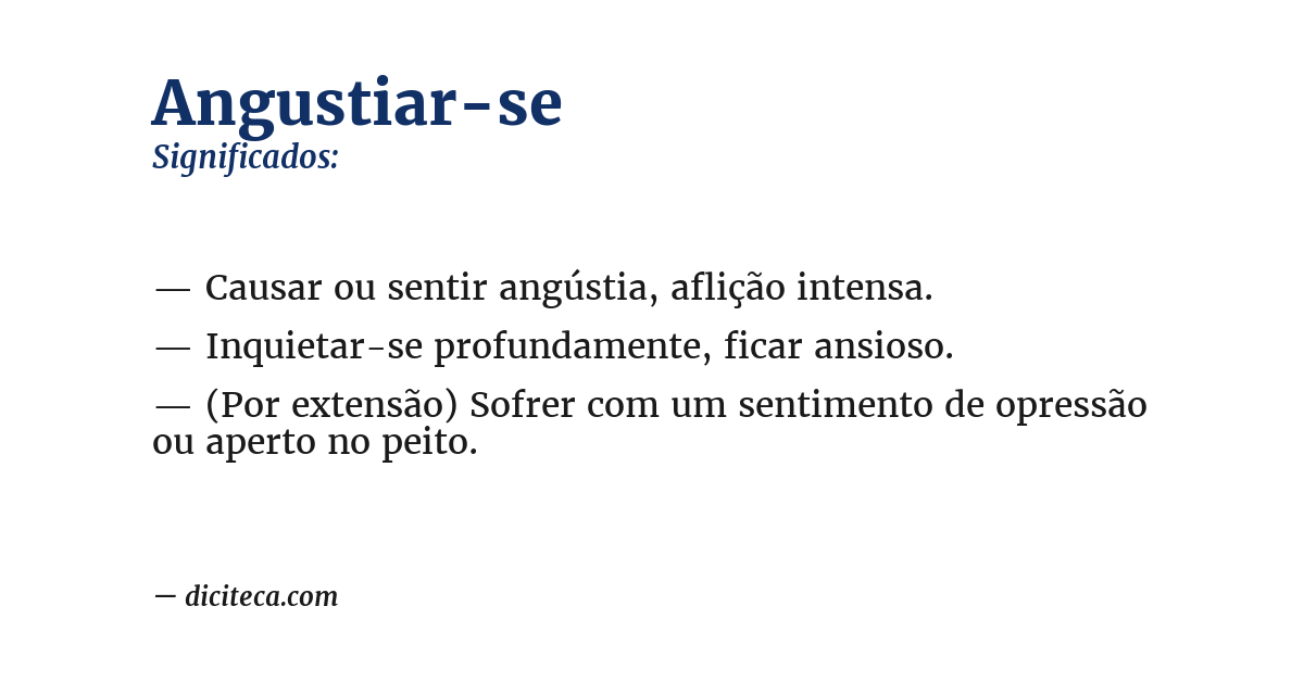 Significado de angustiar-se