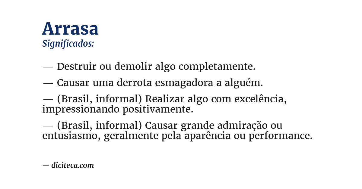 Significado de arrasa