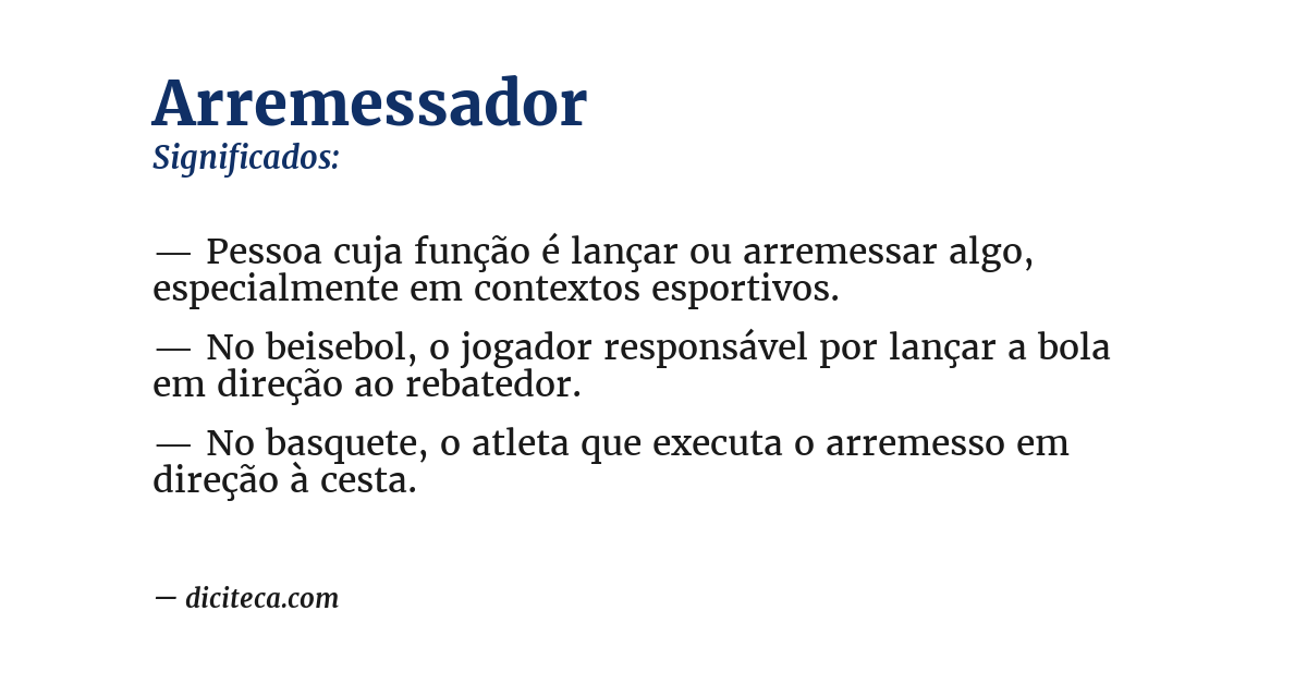 Significado de arremessador