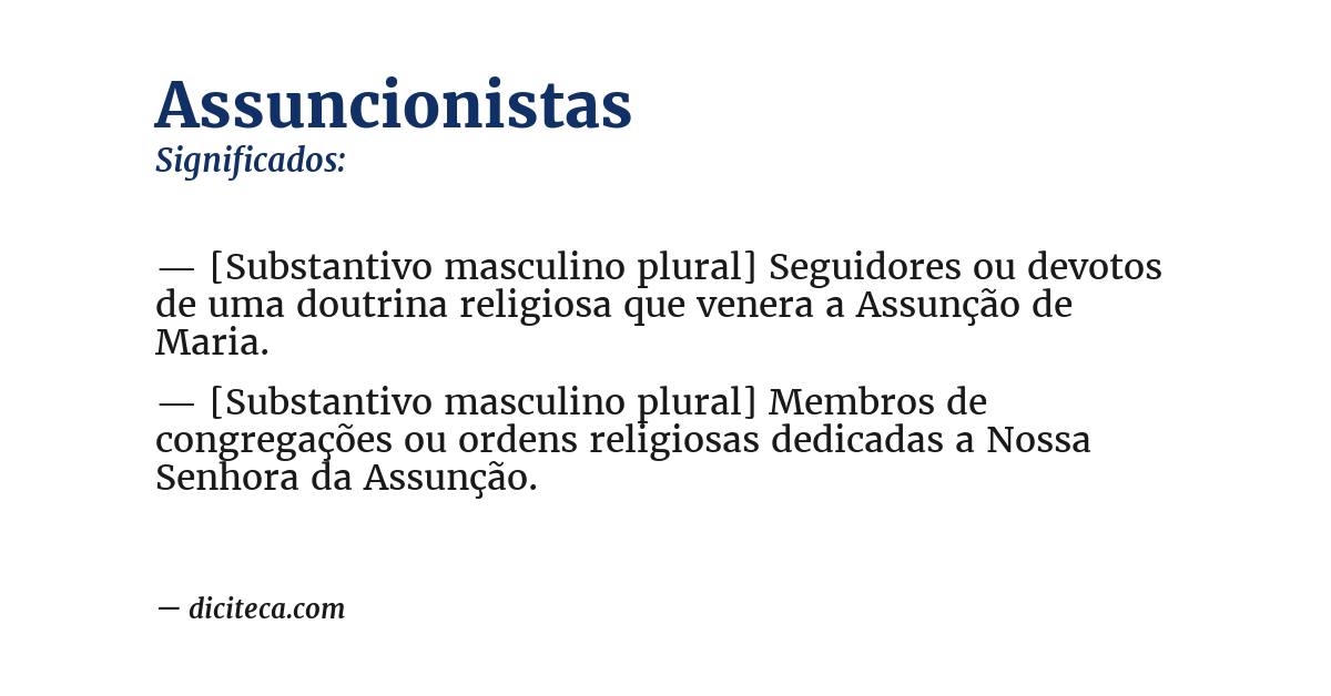 Significado de assuncionistas