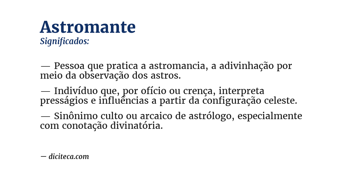 Significado de astromante