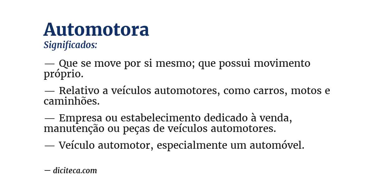 Significado de automotora