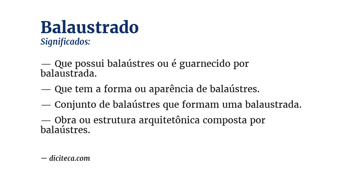 Significado de balaustrado