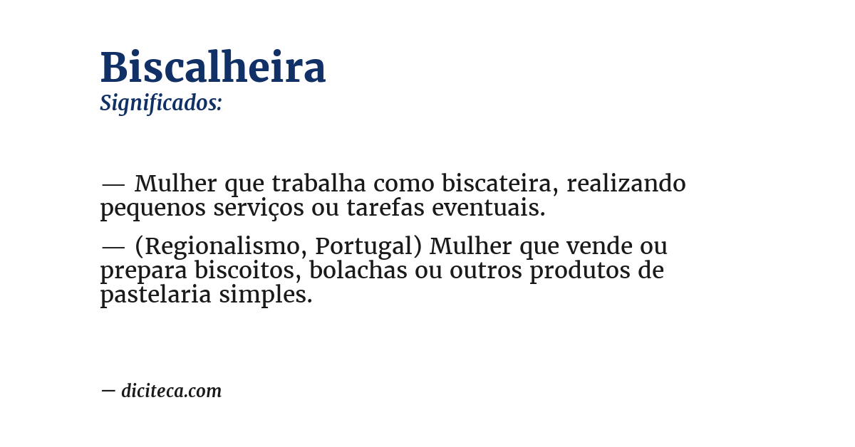 Significado de biscalheira