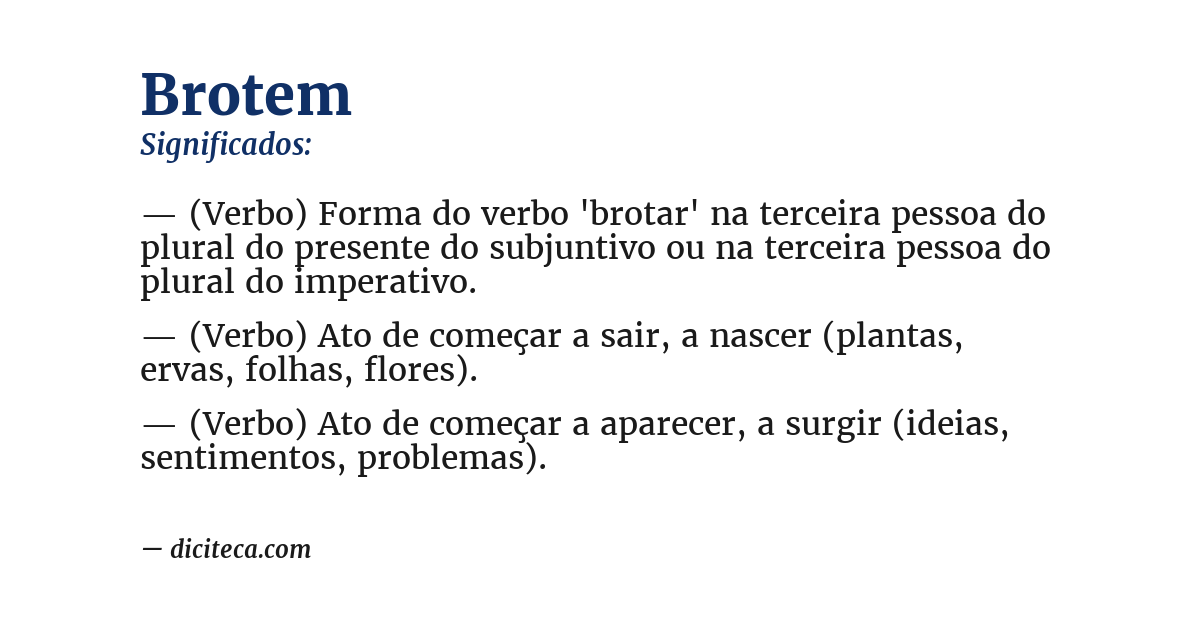 Significado de brotem