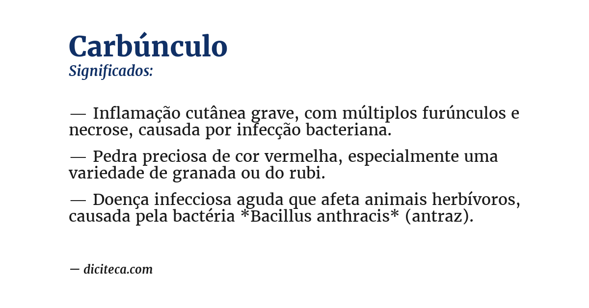 Significado de carbúnculo