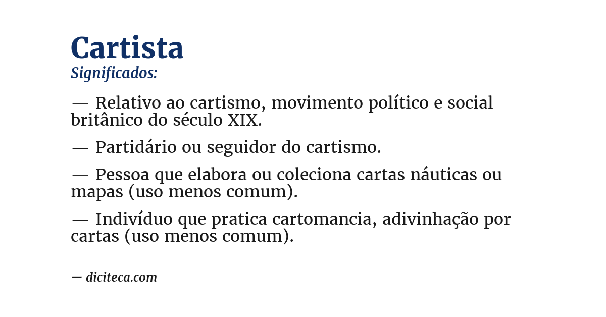 Significado de cartista